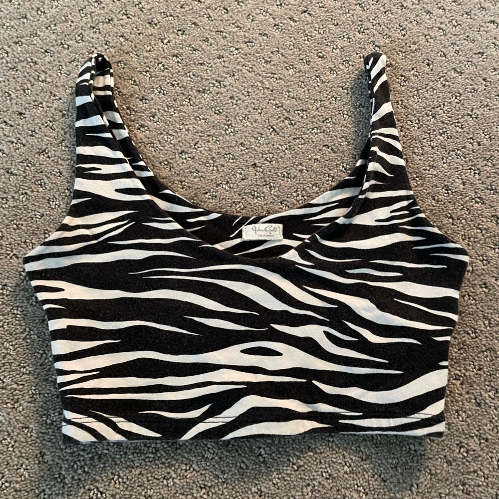 zebra print crop top